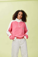 Marley Cropped Half Zip Sweater in Ecru